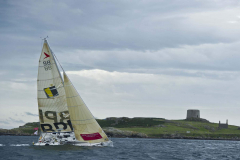 Jeremie Bejou - winner of the Dun Laoghaire leg of the La Solitaire Du Figaro - off Dalkey Island Wednesday 10th August 2011 © Michael Chester No Reproduction fee