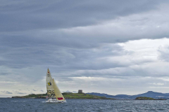 Jeremie Bejou - winner of the Dun Laoghaire leg of the La Solitaire Du Figaro - off the Muglins Dalkey Island Wednesday 10th August 2011 © Michael Chester No Reproduction fee