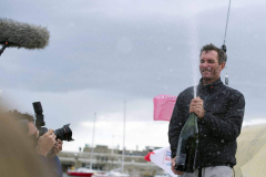 Jeremie Bejou - winner of the Dun Laoghaire leg of the La Solitaire Du Figaro -  Wednesday 10th August 2011 © Michael Chester No Reproduction fee