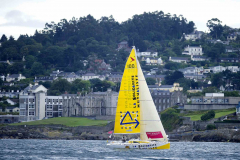 Dun Laoghaire leg of the La Solitaire Du Figaro one of the Yachts passing Loreto Abbey Dalkey - Wednesday 10th August 2011 © Michael Chester No Reproduction fee