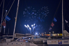 Fireworks on the East Pier Dun Laoghaire to celebrate the La Solitaire Du Figaro Yacht Race arrival -  Friday 12th August 2011 © Michael Chester No Reproduction fee