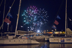 Fireworks on the East Pier Dun Laoghaire to celebrate the La Solitaire Du Figaro Yacht Race arrival -  Friday 12th August 2011 © Michael Chester No Reproduction fee