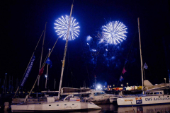 Fireworks on the East Pier Dun Laoghaire to celebrate the La Solitaire Du Figaro Yacht Race arrival -  Friday 12th August 2011 © Michael Chester No Reproduction fee