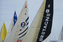 Anthony Marchand the early leader of the  La Solitaire Du Figaro race start in Dun Laoghaire  -  Sunday 14th  August 2011 © Michael Chester No Reproduction fee