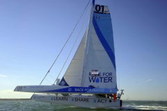 The MOD70 Trimarans inshore race to day Sunday in Scotsmans bay Dun Laoghaire - before they headed off to Portugal (Cascias) on their next leg © Michael Chester National Yacht Club - No reproduction fee