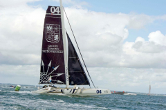 Groupe Edmonde de Rothschild in action in the "La Route des Princes" in Dubllin bay © Michael Chester