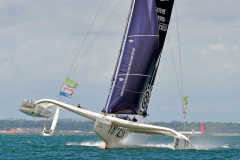 Groupe Edmonde de Rothschild in action in the "La Route des Princes" in Dubllin bay © Michael Chester