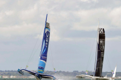 Two of he mail contenders in action in the "La Route des Princes" in Dubllin bay on Saturday 22 Nd June 2013 © Michael Chester